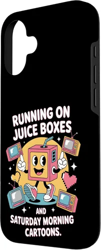 Vista 2 de Cajas de jugo y dibujos animados - Funda retro nostalgia para niños de los 90 para iPhone 16