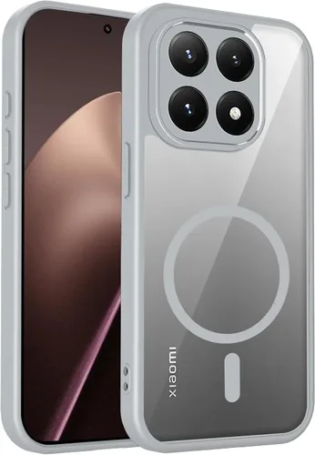Vista 262 de Funda magnética transparente compatible con Xiaomi 17T, color negro 2 en 1 PC + TPU cubierta de teléfono a prueba de golpes, carcasa protectora