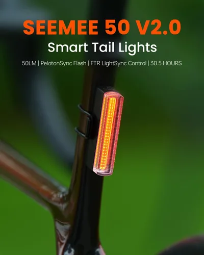 Vista 2 de Magicshine Luz trasera para bicicleta SEEMEE 50 V2.0 USB C recargable, 50 lúmenes, IPX6 impermeable, seguridad de ciclismo FTR