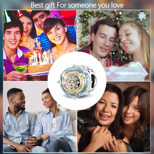 Vista 69 de KUNSIR Los abalorios se adaptan a pulseras Pandora para mujer, plata de ley 925, cuentas colgantes de joyería para niñas, dijes de feliz cumpleaños