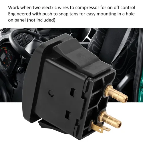 Vista 4 de Interruptor de activación con resorte de aire, kit de suspensión neumática ABS ON Off ON ON Lift Universal para asiento de suspensión neumática