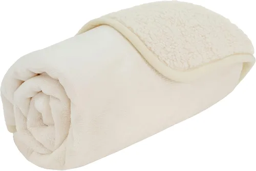 Vista 7 de PETAMI Manta impermeable de forro polar Sherpa para gatos y perros, color beige, talla S