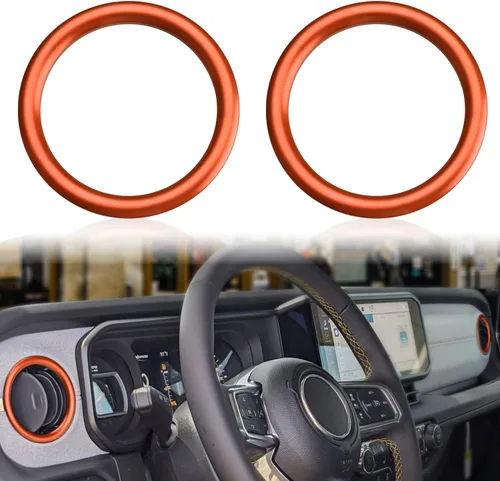 Vista 11 de auovo - Anillo para salida de ventilación de aire acondicionado para interior, compatible con Wrangler JL 2018-2023 Gladiator JT 2020-2023, cubierta