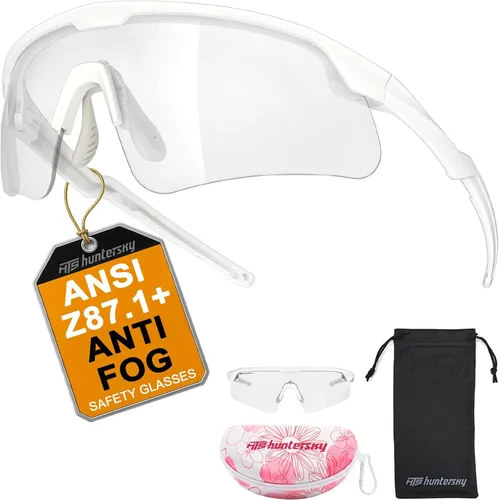 Vista 11 de HTS HUNTERSKY Gafas de Protección Ocular Antiniebla Deportivas de Seguridad para Mujeres y Hombres para Correr, Ciclismo, Conducción, Pickleball