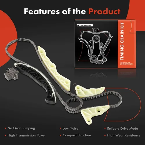 Vista 6 de A-Premium Kit de cadena de distribución del motor 7PCS W/tensor y guía L4 2.0L Compatible con Kia y Hyundai - Forte 2010-2013, Forte Koup