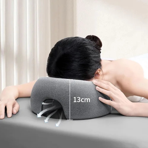 Vista 7 de Almohada boca abajo después de cirugía ocular Comfort Support Home Massage Pillow Diseño ergonómico Vitrectomía Retinal Recuperación Almohada Gris