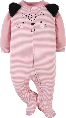 Vista 2 de Gerber Baby Girls' 4 Pack Sleep 'N Play Footie