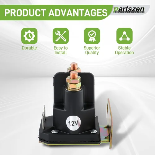 Vista 2 de GY22476 AUC15346 Solenoide de Arranque 12V para Tractor John Deere Z225 Z235 Z245 Z255 Z335E Z335M Z345M Z345R D100 D105 D110 D120 D125 D130 D140