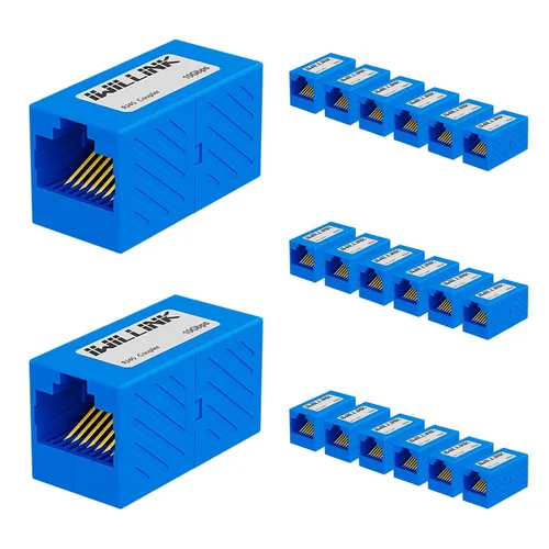 Vista 30 de iwillink Conector Ethernet RJ45, hembra a hembra, paquete de 5, color negro