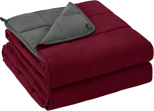 Vista 63 de yescool - Manta con peso (5 libras, 36 x 48 pulgadas, color negro), fresca, transpirable, con cuentas de cristal prémium, lavable a máquina