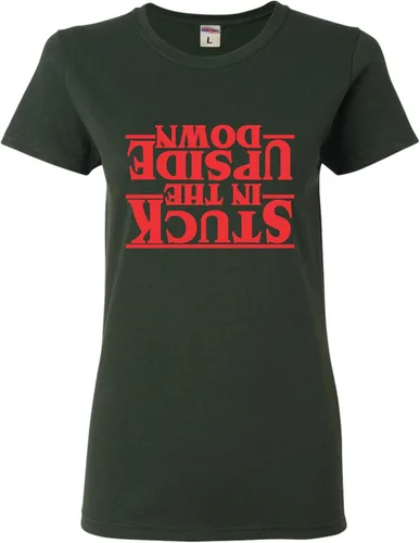 Vista 12 de Go All Out Camiseta para mujer Stuck in The Upside Down
