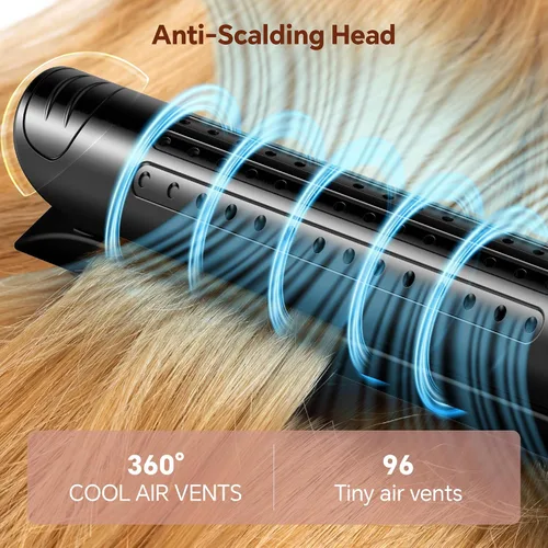 Vista 2 de Nicebay Plancha plana para alisar el cabello, alisador y rizador de pelo, 5 temperaturas, calentamiento rápido, amplio voltaje