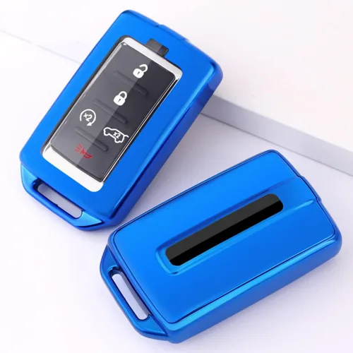 Vista 4 de Funda para llavero para Jeep Grand Cherokee L Proximity Grand Wagoneer 2021 2022 (azul)