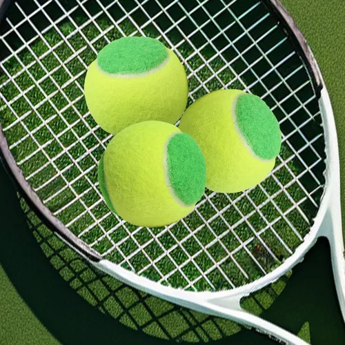 Vista 6 de Juego de 12/18/24/30/40 pelotas de tenis para niños, pelotas de tenis de baja compresión 25%-50% para principiantes, pelotas de entrenamiento