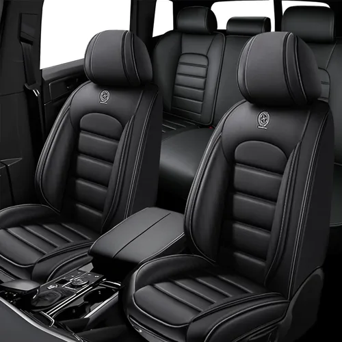 Vista 13 de 5 fundas de asiento para Mazda2 2011-2023, fundas de asiento de automóvil de cuero, impermeables, suaves, cómodas fundas de asiento de automóvil