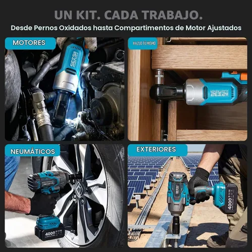 Vista 8 de Seesii 1/2" Impact Wrench & 3/8" Ratchet Combo Kit for Auto Repair