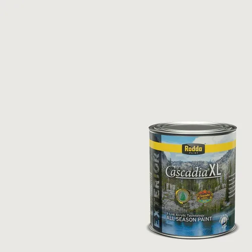 Vista 128 de Rodda Paint CASCADIA XL Pintura e imprimación satinada para exteriores en uno, cuarto de galón, Metropolis Mood