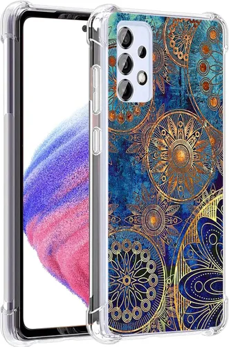 Vista 16 de Funda para Galaxy A23 5G, diseño de flores de mariposa azul, protección contra caídas, a prueba de golpes, carcasa protectora de cuerpo completo