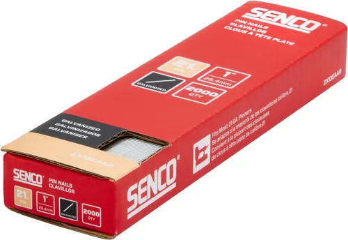 Vista 3 de SENCO ZX13EAAR - Clavos de pasador de calibre 21 de 1 pulgada, acabado galvanizado, paquete de 2,000