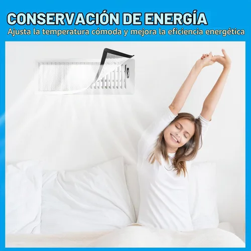 Vista 5 de 4 fundas magnéticas de ventilación blancas, cubiertas magnéticas de ventilación de 4 x 10 pulgadas con pantalla de malla para registros de Blanco