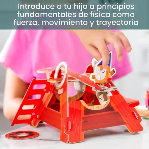 Vista 3 de Catapult - Lanzador de gnomos, juguete STEM seguro para niños de 3 años en adelante, para imaginación, aprendizaje y juego educativo con historias