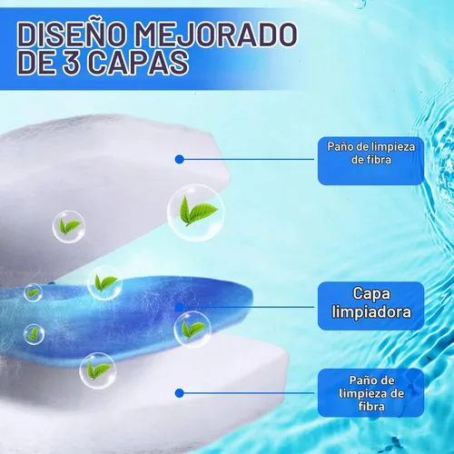 Vista 3 de 30 almohadillas de repuesto desechables para inodoro compatibles con cepillo de inodoro Clorox y Oshang, cabezales de limpieza de baño