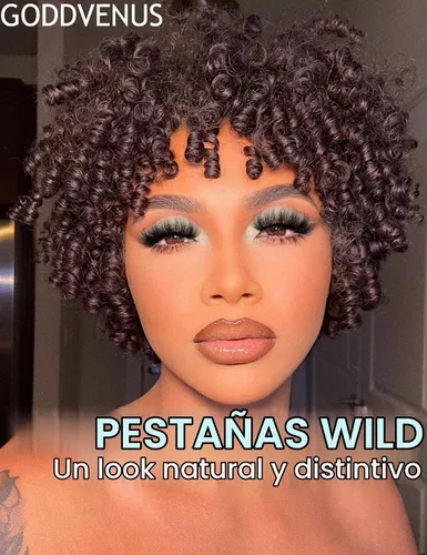 Vista 5 de Pestañas de visón esponjosas de aspecto natural, pestañas postizas Wispy de aspecto natural, pestañas completas 8D, pestañas de 20 mm de largo, rizo