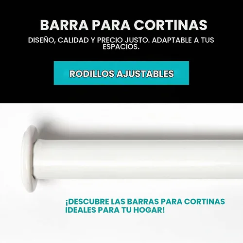 Vista 2 de Room/Dividers/Now Barra de Cortina Colgante para Montaje en Techo - Barra de Cortina para Montar en la Pared con Soporte - Barras Largas y Blanco