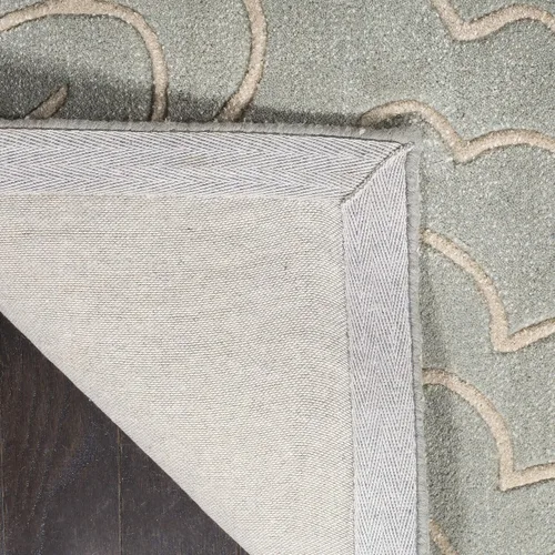 Vista 6 de SAFAVIEH Soho Collection SOH812B - Alfombra decorativa suave de lana y viscosa de 2 x 3 pies, hecha a mano, color azul claro y marfil