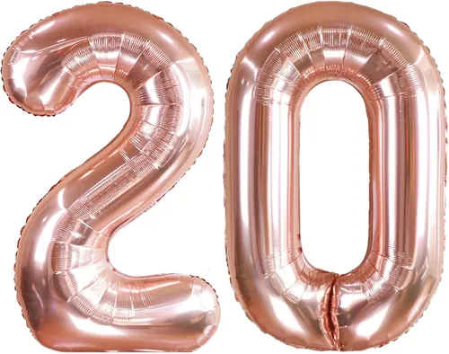 Vista 41 de AULE Globos grandes de 40 pulgadas con números 0 azules, globos grandes de números de aluminio, decoraciones de fiesta de cumpleaños de helio