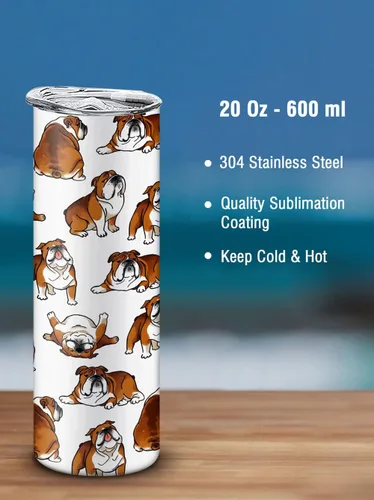 Vista 4 de WIRESTER Vaso recto de acero inoxidable delgado de 20 onzas con tapa, vaso de viaje para bebidas frías y calientes, posturas divertidas y divertidas