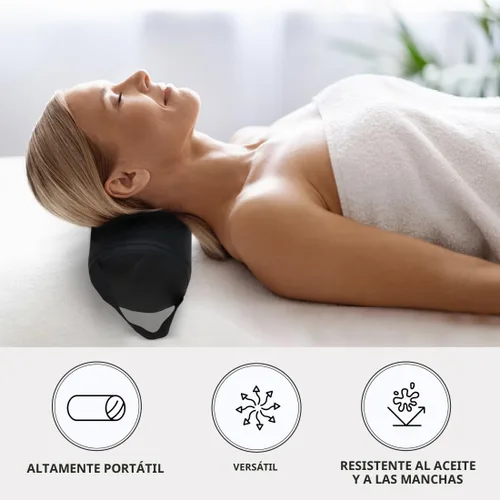 Vista 5 de Almohadón Redondo Completo de Massage Pro, 6 pulgadas X 26 pulgadas, RXZT005 Black, Negro, 1