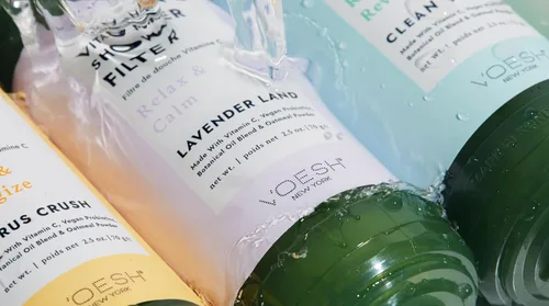 Vista 6 de VOESH Filtro de ducha con vitamina C, Blossom Bliss, aromaterapia de ducha, purificador de agua, suavizante de agua, probióticos veganos, cabezal