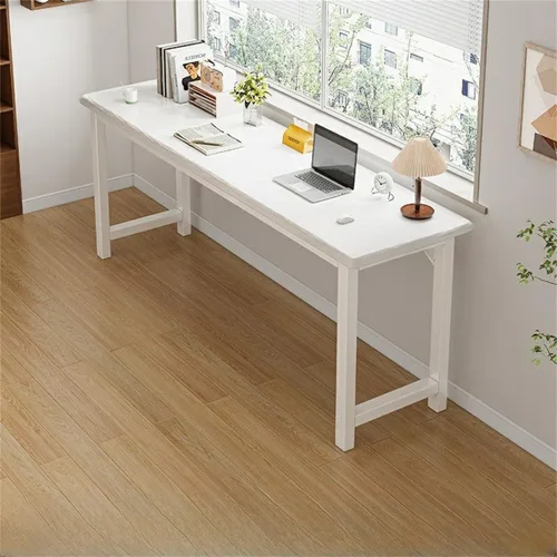 Vista 35 de Escritorio de oficina cuadrado de 15.7 pulgadas de frente a atrás, mesa larga rectangular para sala de estar, escritorio extra largo, estante