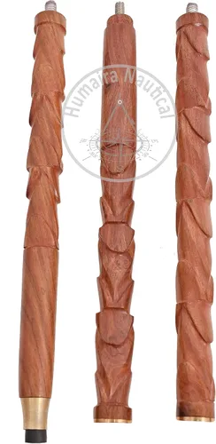 Vista 5 de Humaira Nautical Bastón de madera con diseño de cabeza de águila de latón estilo victoriano
