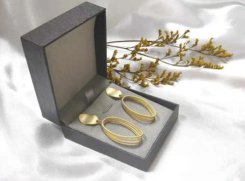 Vista 7 de La Raffine - Aretes ovalados geométricos huecos en color tonto de plata 925, joyería para mujeres y niñas, regalos de San Valentín, cumpleaños