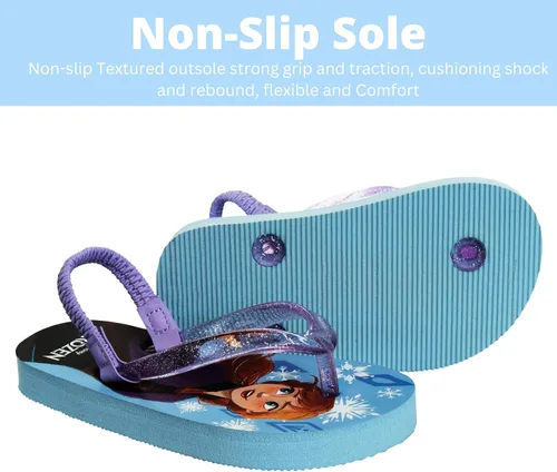 Vista 4 de Disney Sandalias de personajes para niñas y niños, zapatos de agua para niños, Minnie Mouse, Mickey Moana, Toy Story, Elsa, Frozen Cars, Encanto