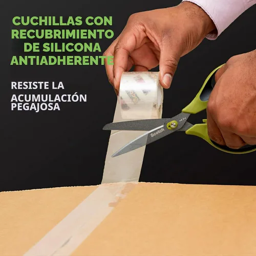 Vista 5 de Scotch - Tijeras antiadherentes de desempaquetado, tijeras de doble función y cortador de caja, 8.0 pulgadas