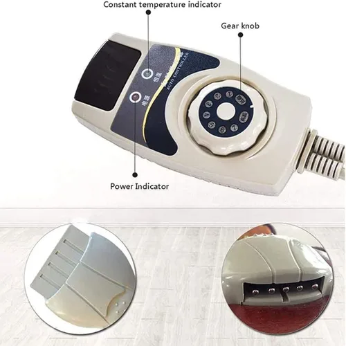 Vista 4 de HAILM Almohadilla térmica de infrarrojo lejano Termostato automático Infrarrojo lejano Jade Amatista piedra de calor para cuerpo completo
