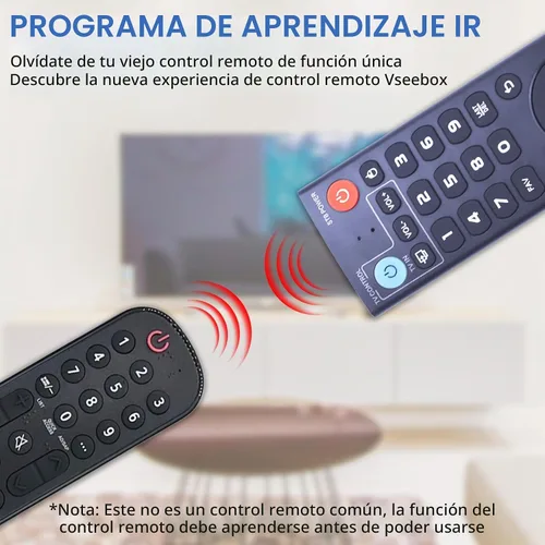 Vista 7 de Nuevo control remoto de voz V3 Pro compatible con vSeeBox V1/V2, V3/V2/V1/V5 Pro, V3Plus, Max/Elite/Max Control remoto por voz Bluetooth inteligente