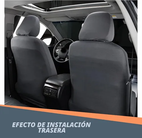 Vista 5 de 2 fundas para reposacabezas de asiento de automóvil, 9" x 10.6" de punto elástico transpirable completamente envolvente, cubierta antipolvo simple
