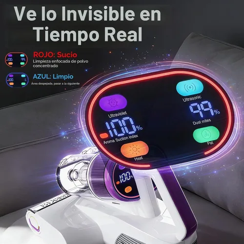 Vista 4 de Aspiradora de colchón para un sueño más fresco con UV-C y HEPA