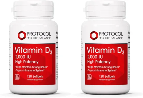 Vista 10 de PROTOCOL FOR LIFE BALANCE Vitamina D3 2,000 UI - Apoyo inmunológico, huesos y dientes saludables - 120 cápsulas blandas