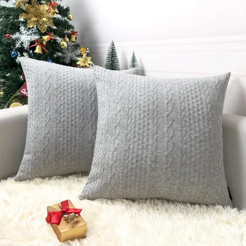 Vista 15 de Booque Valley Paquete de 4 fundas de almohada azules de 18 x 18 pulgadas, fundas de almohada decorativas de verano para sofá, estilo campestre