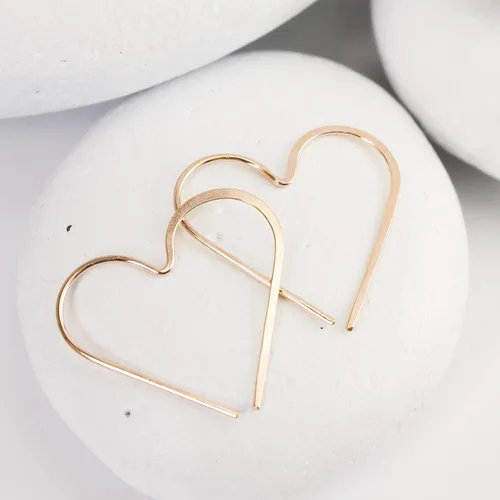 Vista 75 de Aretes de aro finos martillados, elegantes plata esterlina geométrica sólida, relleno de oro y relleno de oro rosa; para mujer por Lotus Stone