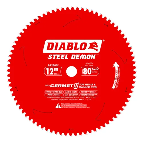 Vista 13 de Diablo Hoja de sierra Demon de acero para metal mediano – 5-1/2 pulgadas de diámetro, 30 dientes TCG, eje de 20 mm, corte de .059 pulgadas, ángulo