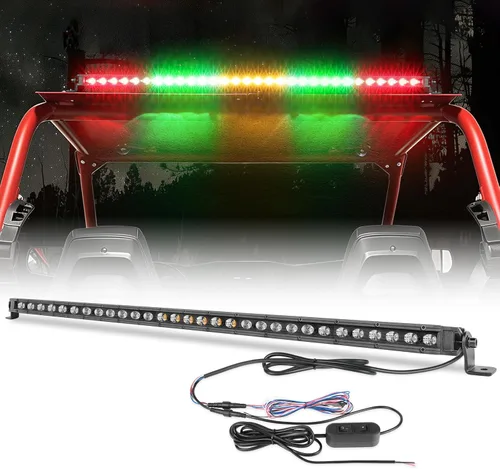 Vista 14 de OFFROADTOWN Barra de luz LED de persecución de 20 pulgadas, luces traseras UTV, luz intermitente de seguridad con luz intermitente de freno