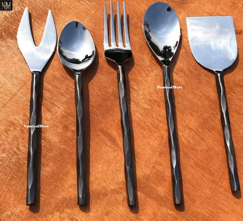 Vista 2 de Juego de cubiertos, utensilios de cocina, juego de cubiertos para el hogar y el restaurante, apto para lavavajillas