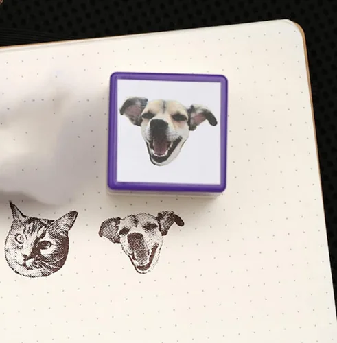 Vista 10 de Sello de retrato de mascota hecho a medida, sello personalizado para mascotas, idea de regalo, amante de los animales, sello de tinta personalizado