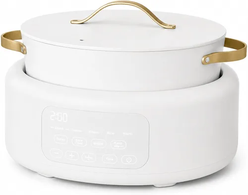 Vista 7 de 10 en 1 6 cuartos de galón eléctrico multi-cocina blanco glaseado por Drew Barrymore
